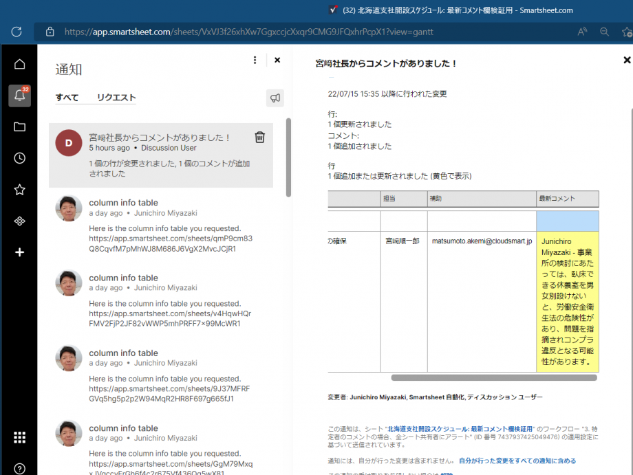 "Latest comment field" feature that automatically adds the latest ...